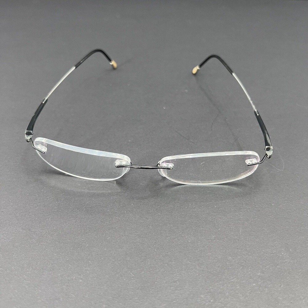Silhouette Eyeglasses Rimless Frames Titanium Silver / Black - Picture 2 of 12
